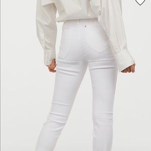 Skinny white jeans